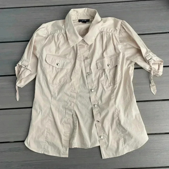 AGB Button Down Blouse Size Small - Picture 1 of 5